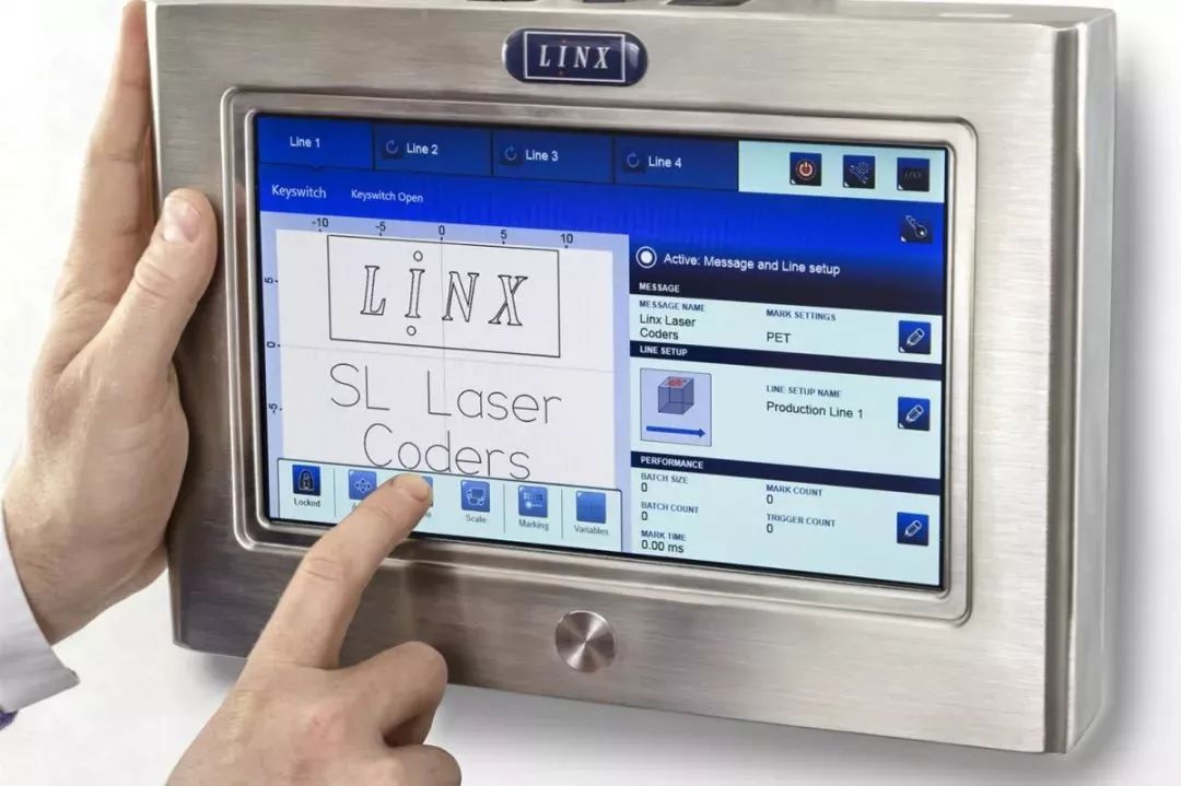 Linx CSL30 激光喷码机喷印玻璃啤酒瓶批号日期案例